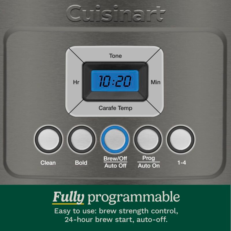 Cuisinart DCC-3200P1 14-Cup Programmable Coffee Maker – Stainless Steel Drip Machine with Brew Strength Control, Glass Carafe, 1–4 Cup Setting & Auto Shut-Off - Image 15