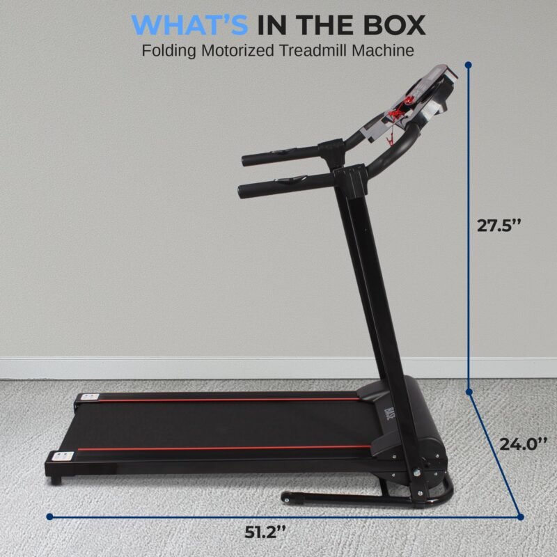 SereneLife SLFTRD18 Folding Treadmill – 0.6–6 MPH, 4-Level Manual Incline, Bluetooth App Sync, 39.3″×15.7″ Belt, Compact Digital Trainer - Image 41