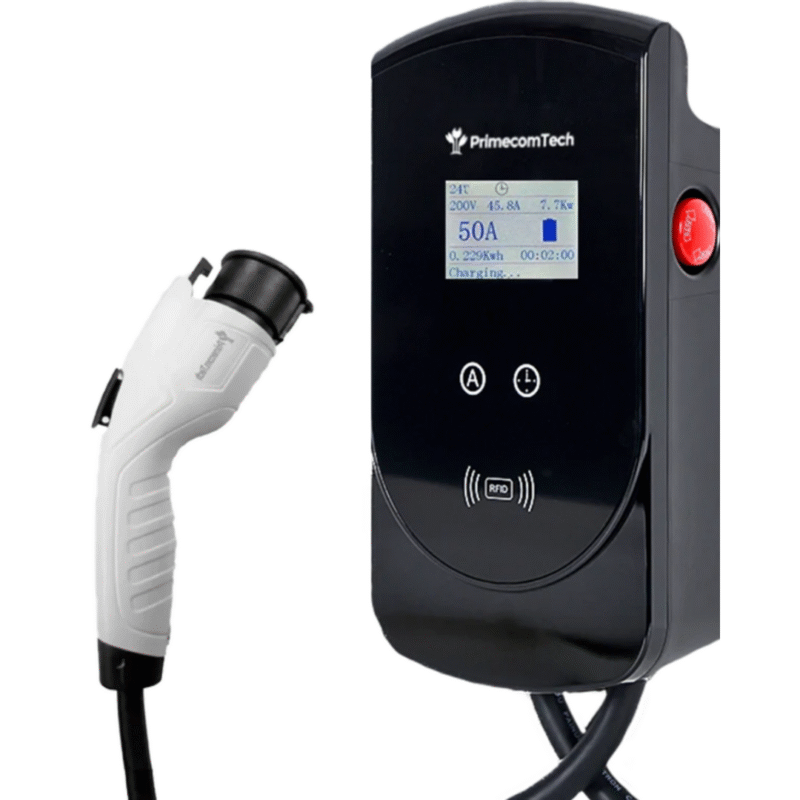 Primecom 50 or 80 Amp Level 2 EV Charger -  50 Feet Cord Lengths Only In ElectoGb