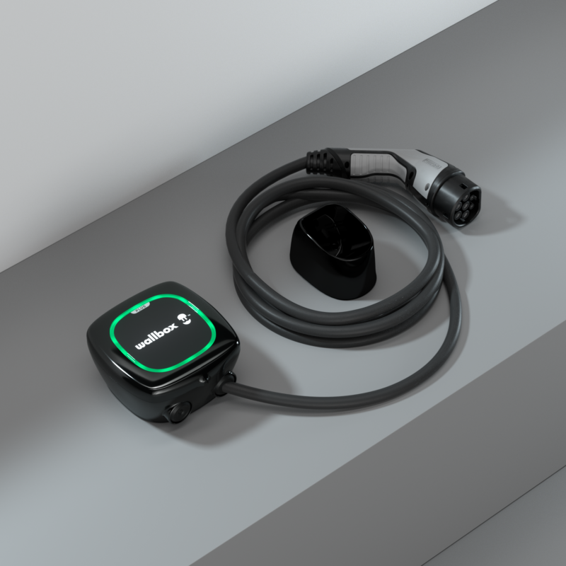 Wallbox Pulsar Max 7kw EV Charge Point, Tethered Charger - Type 2 Only In ElectoGb