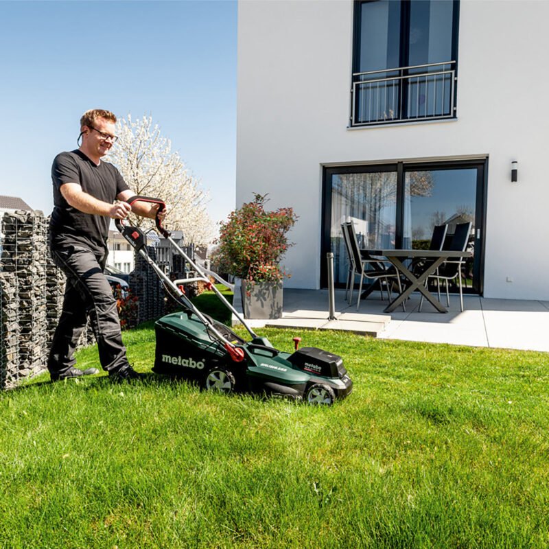 Metabo RM 36-18 LTX BL 36 36V Brushless Lawn Mower with 2 x 2.0Ah Battery & Charger